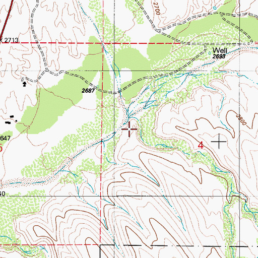 Topographic Map of Alamo Canyon, AZ