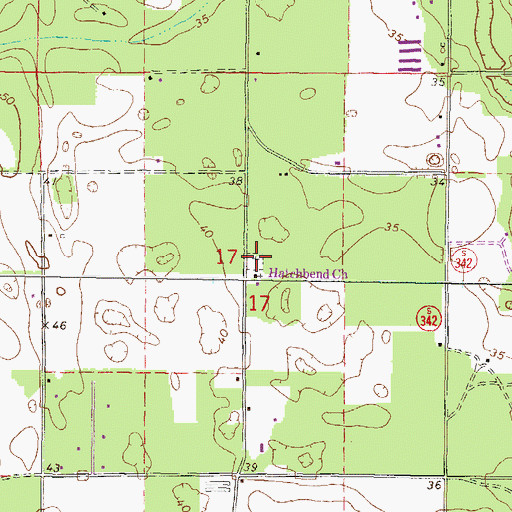 Topographic Map of Hatchbend Cemetery, FL