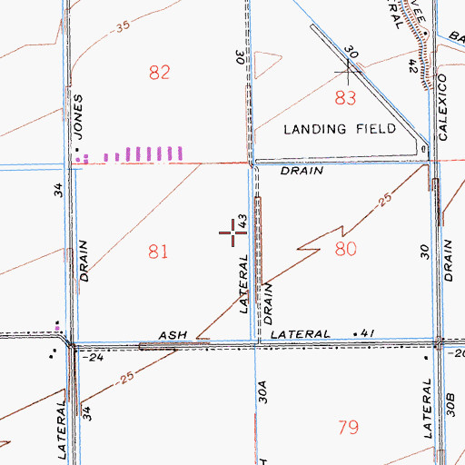Topographic Map of Lateral Fourtythree, CA