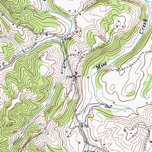 Topographic Map of Flora Post Office (historical), KY