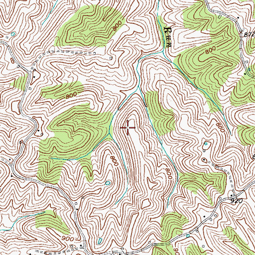 Topographic Map of Brierly Ridge, KY