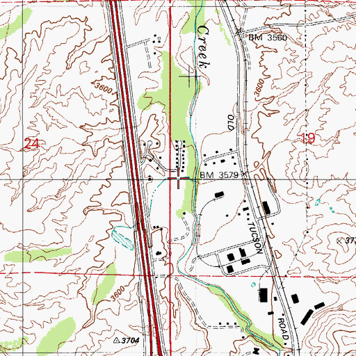 Topographic Map of Alamo Canyon, AZ