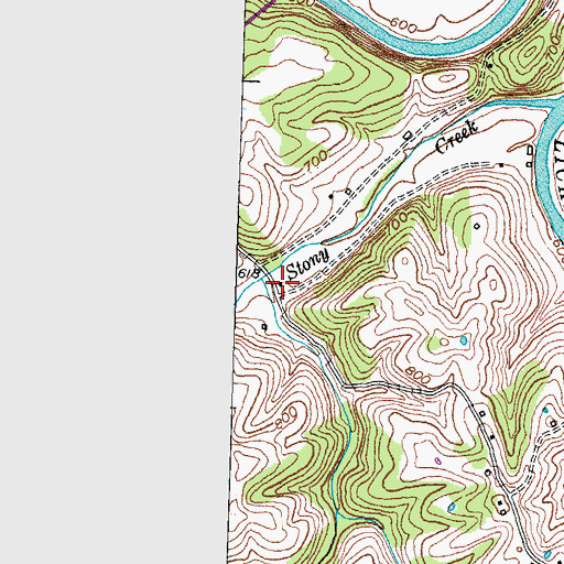 Topographic Map of Lower Blue Licks, KY
