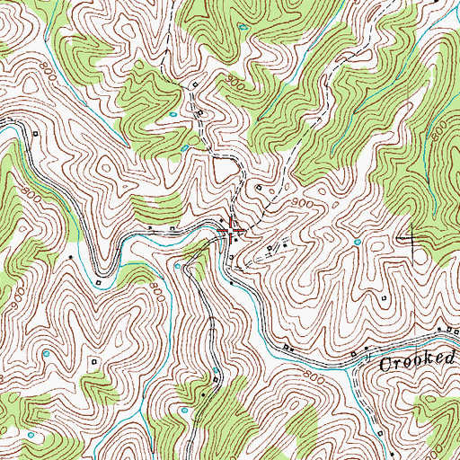Topographic Map of Hogjaws, KY