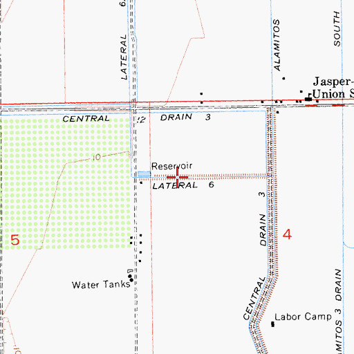 Topographic Map of Lateral Six, CA