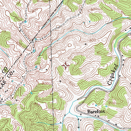 Topographic Map of Poke Wagoner Hill, KY