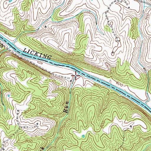 Topographic Map of The Old Wash Place (historical), KY