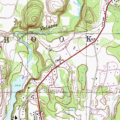 Topographic Map of Woodlawn Cemetery, NY