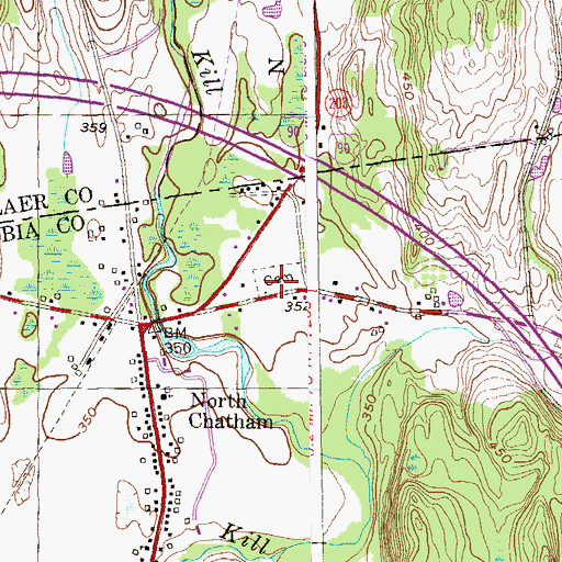 Topographic Map of North Chatham Cemetery, NY