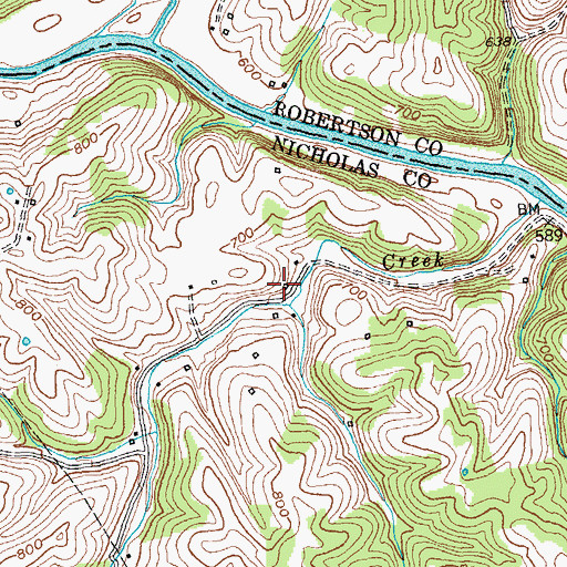 Topographic Map of Days Mill (historical), KY