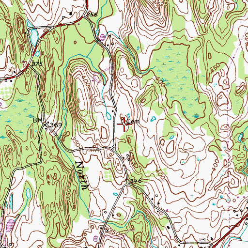 Topographic Map of Snyder Cemetery, NY