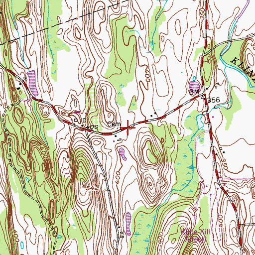 Topographic Map of Shufelt Cemetery, NY