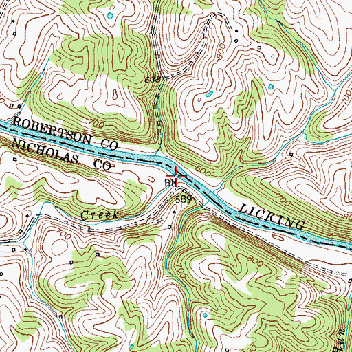 Topographic Map of Plummers Landing (historical), KY