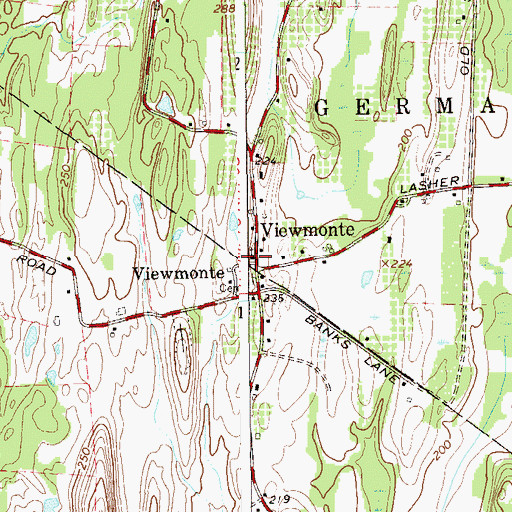 Topographic Map of Christ Lutheran Church, NY