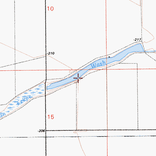 Topographic Map of Lateral Seven, CA