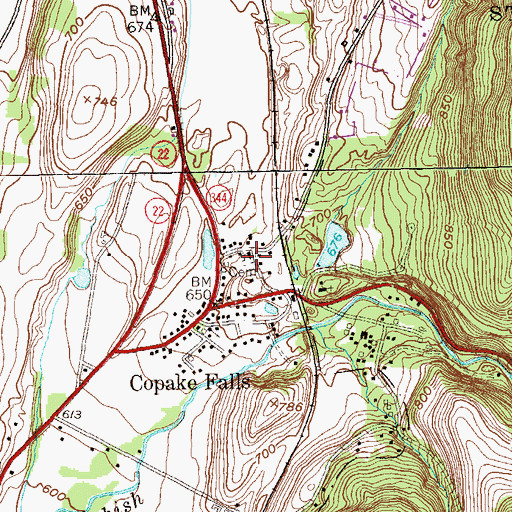 Topographic Map of Old Saint Bridget's Cemetery, NY