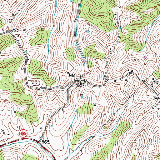 Topographic Map of Burika School (historical), KY