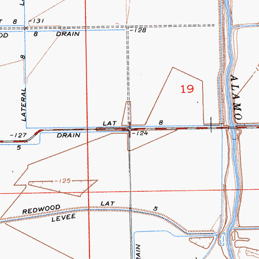 Topographic Map of Lateral Eight, CA