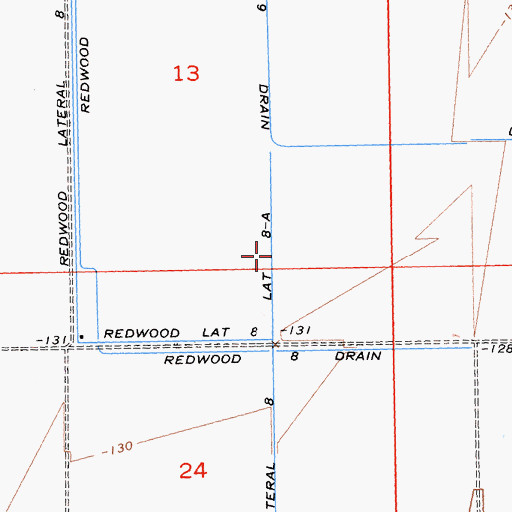 Topographic Map of Lateral Eight-A, CA