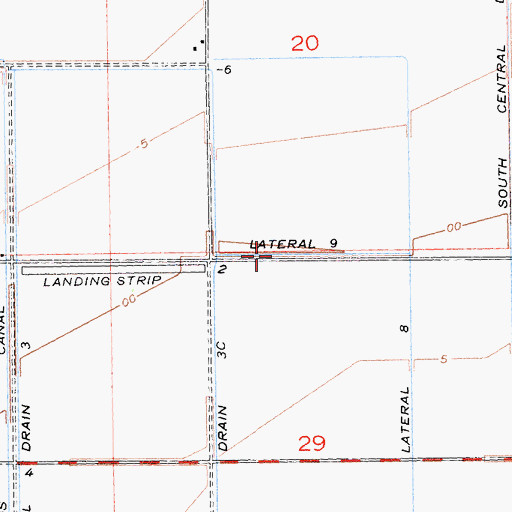 Topographic Map of Lateral Nine, CA