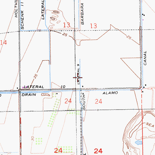 Topographic Map of Lateral Nine, CA
