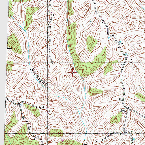 Topographic Map of Ogden Ridge (historical), KY