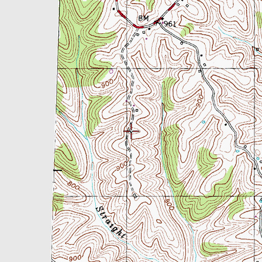 Topographic Map of Ogden Ridge, KY
