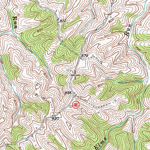 Topographic Map of Linville (historical), KY