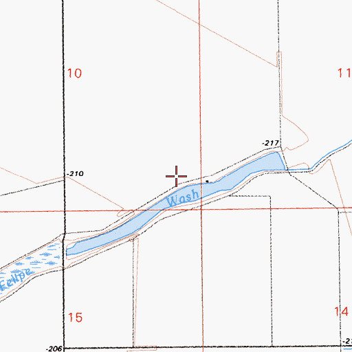 Topographic Map of Lateral Eight, CA
