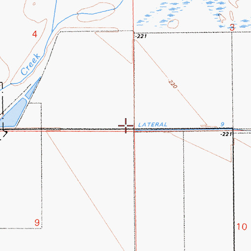 Topographic Map of Lateral Nine, CA