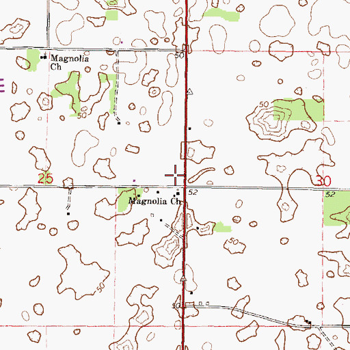 Topographic Map of Landmark Baptist Church, FL