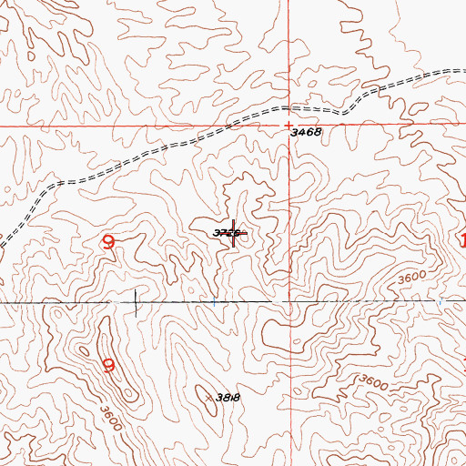 Topographic Map of Lava Bed Mountains, CA