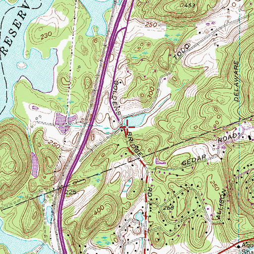 Topographic Map of Avery Corners, NY