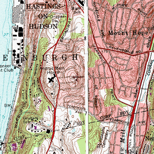 Topographic Map of Blackwells Hill, NY