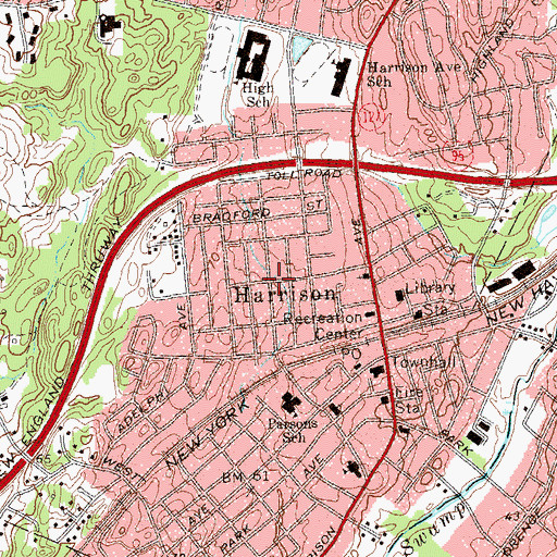 Topographic Map of Brentwood Plaza, NY