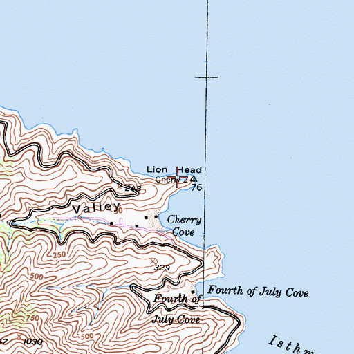 Topographic Map of Lion Head, CA