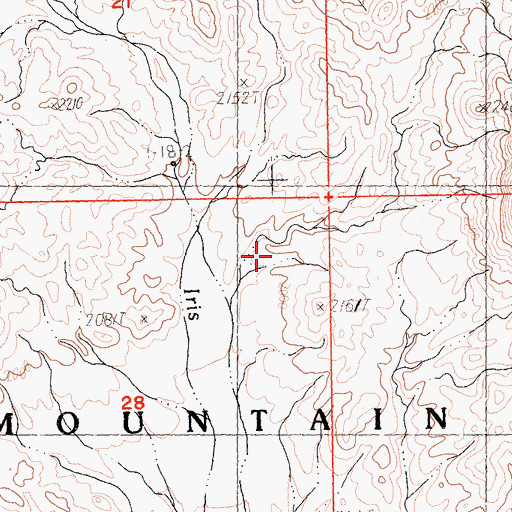 Topographic Map of Little Chuckwalla Mountains, CA