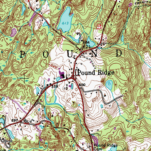 Topographic Map of Meads Corner, NY