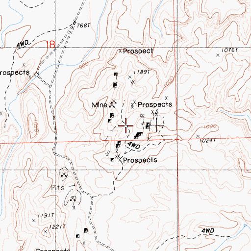 Topographic Map of Pioneer Mine, CA