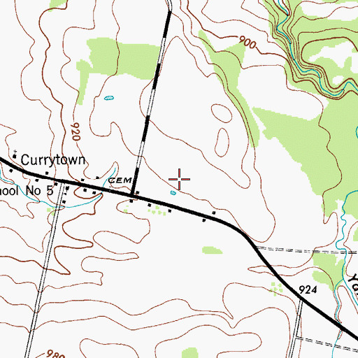 Topographic Map of Currytown Farm, NY