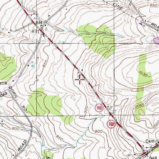Topographic Map of Kietzman Farm, NY