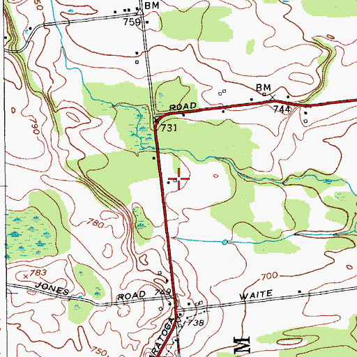 Topographic Map of Natural Bridge Farm, NY