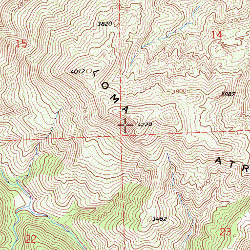 Topographic Map of Loma Atravesada, CA