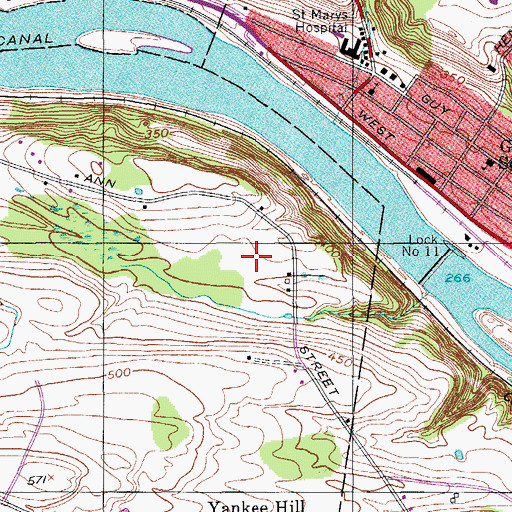 Topographic Map of Featherwood Farm, NY
