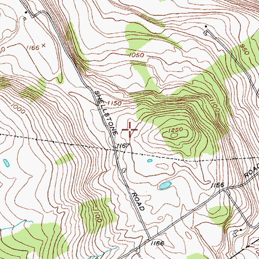 Topographic Map of Merry Hill Farm, NY