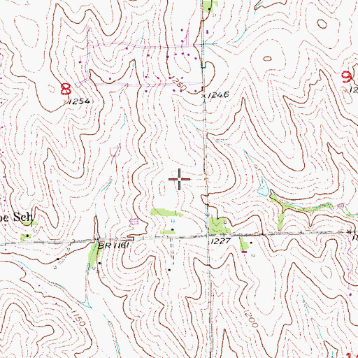Topographic Map of George Beadle Middle School, NE