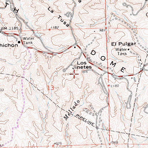 Topographic Map of Los Jinetes, CA