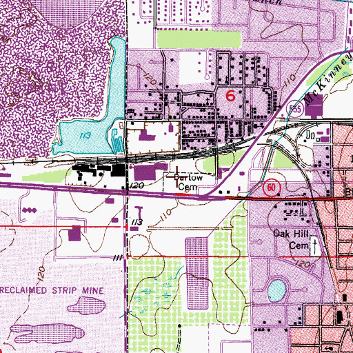 Topographic Map of Palm Cemetery, FL