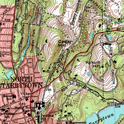 Topographic Map of Briggsville, NY