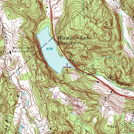 Topographic Map of Burying Point, NY